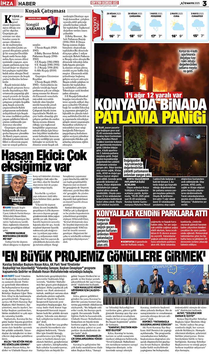 Konya İmza E-GAZETE (6 / 12 Mayıs 2025) 3