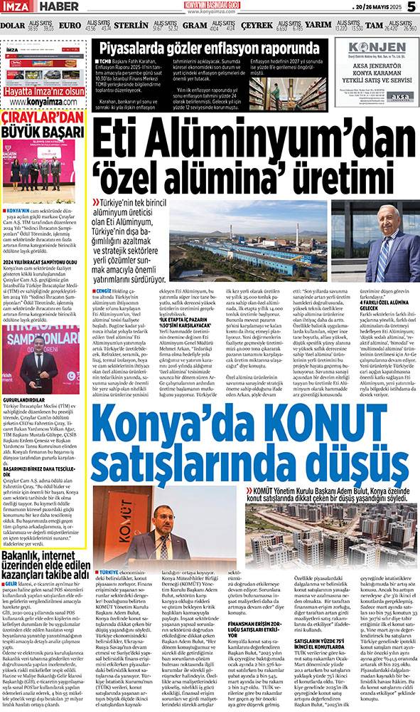 Konya İmza E-GAZETE (20 / 26 Mayıs 2025) 5