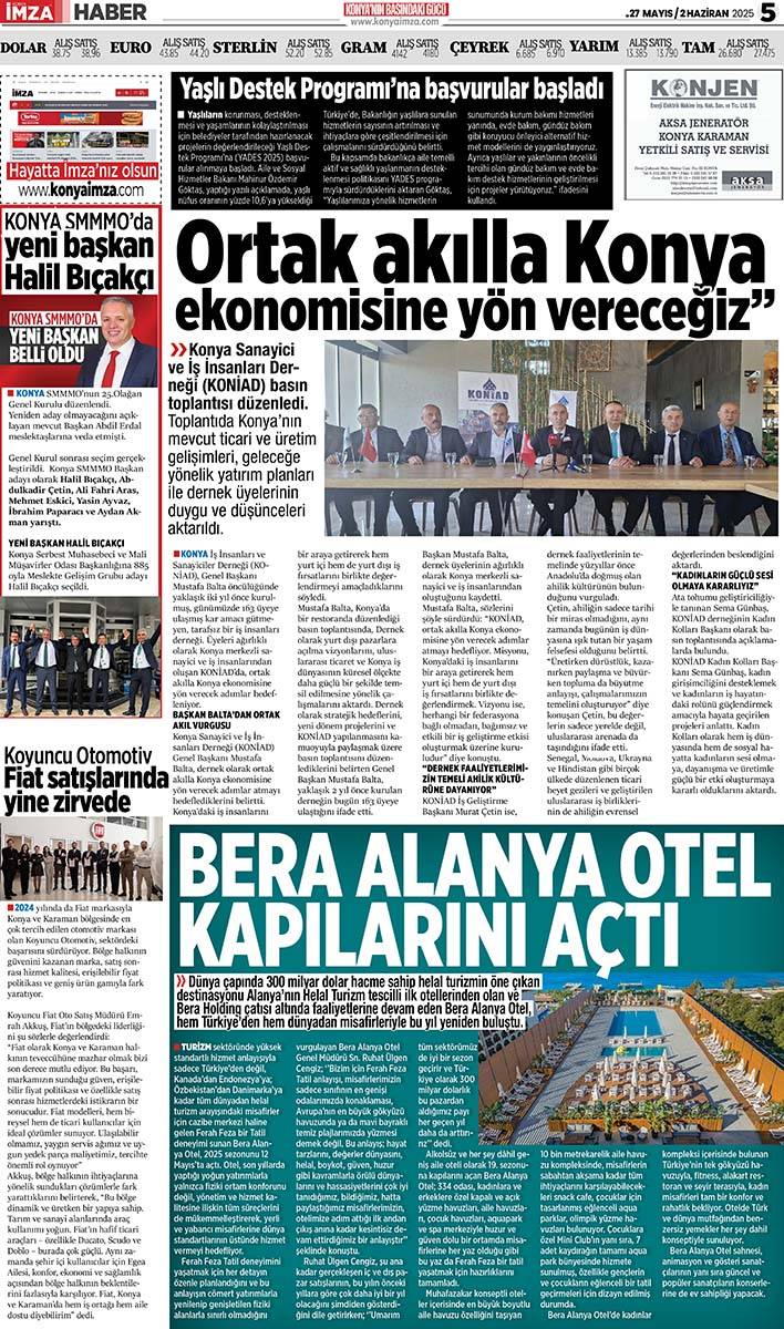 Konya İmza E-GAZETE (27 Mayıs / 2 Haziran 2025) 5
