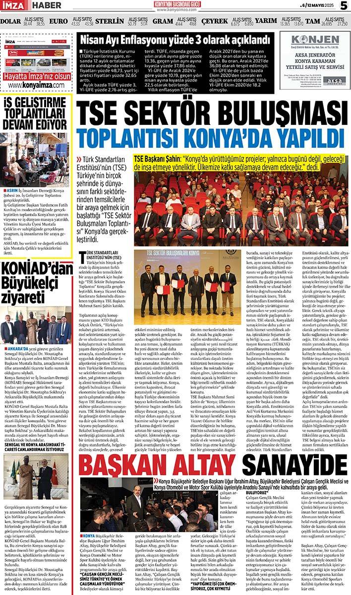 Konya İmza E-GAZETE (6 / 12 Mayıs 2025) 5
