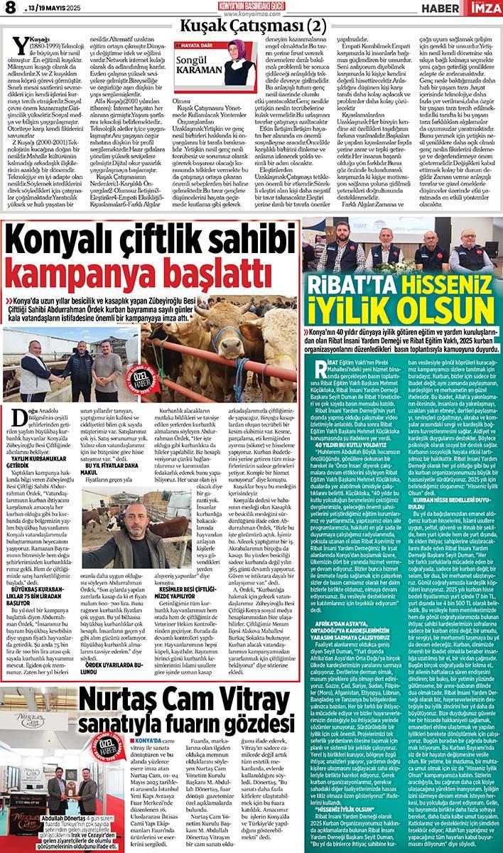 Konya İmza E-GAZETE (13 / 19 Mayıs 2025) 8