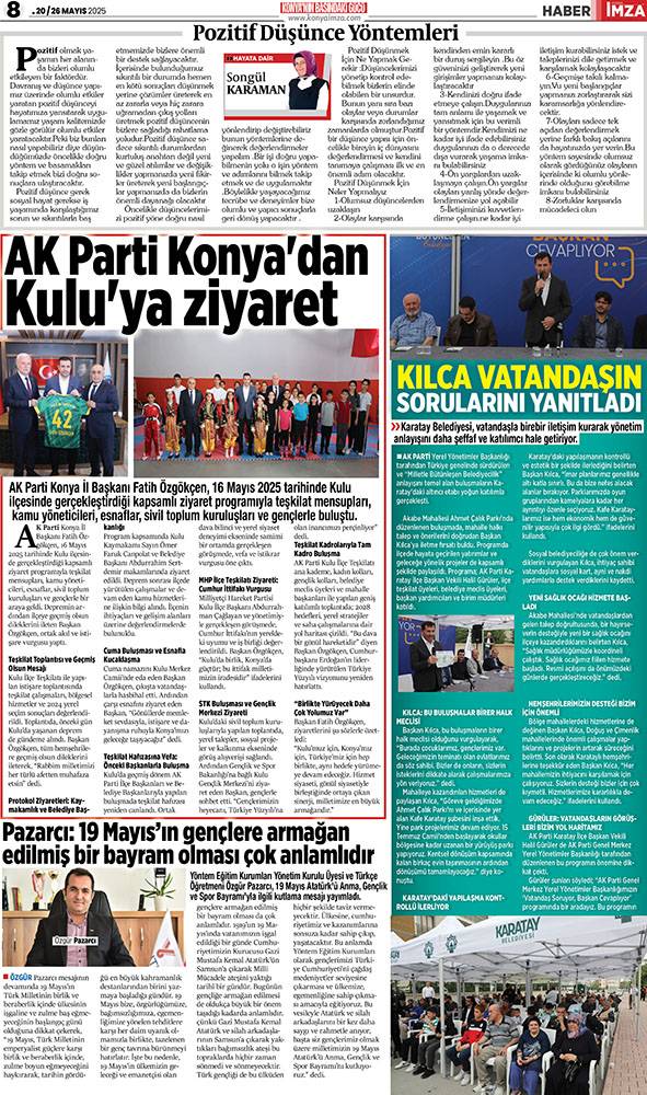 Konya İmza E-GAZETE (20 / 26 Mayıs 2025) 8
