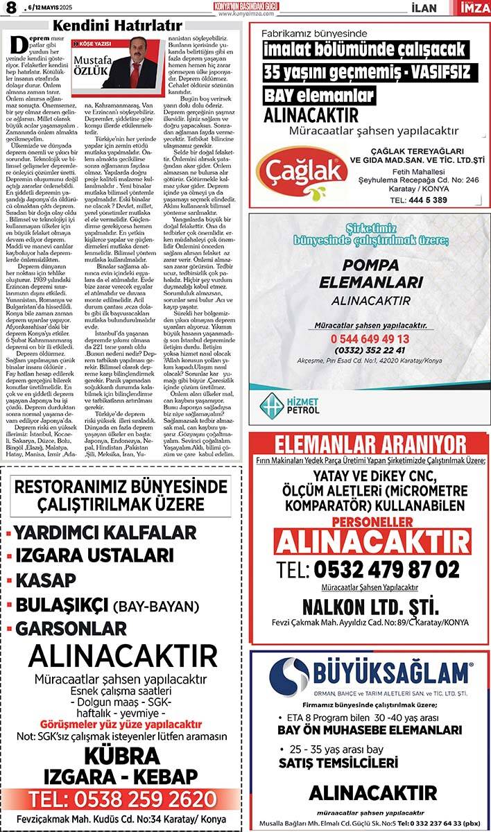 Konya İmza E-GAZETE (6 / 12 Mayıs 2025) 7