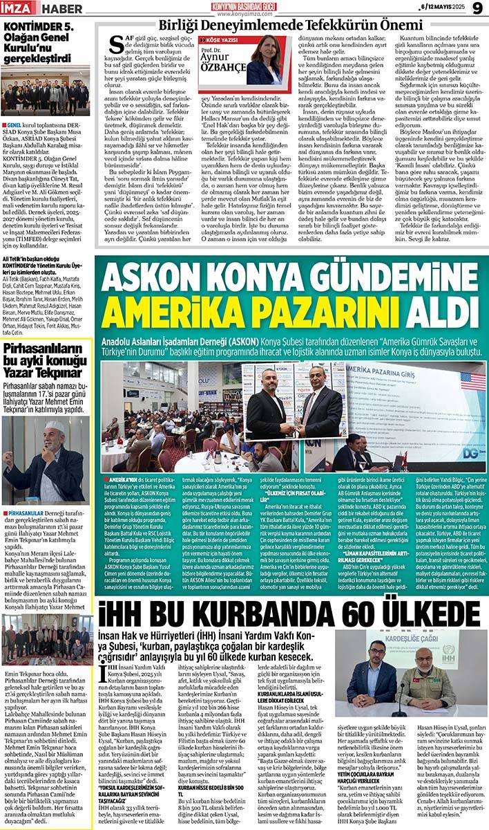 Konya İmza E-GAZETE (6 / 12 Mayıs 2025) 8