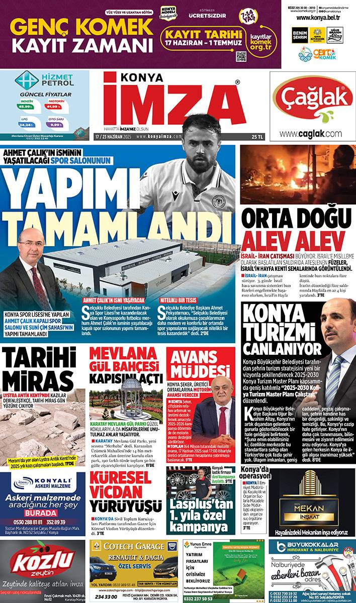 Konya İmza E-GAZETE (17 / 23 Haziran 2025) 1
