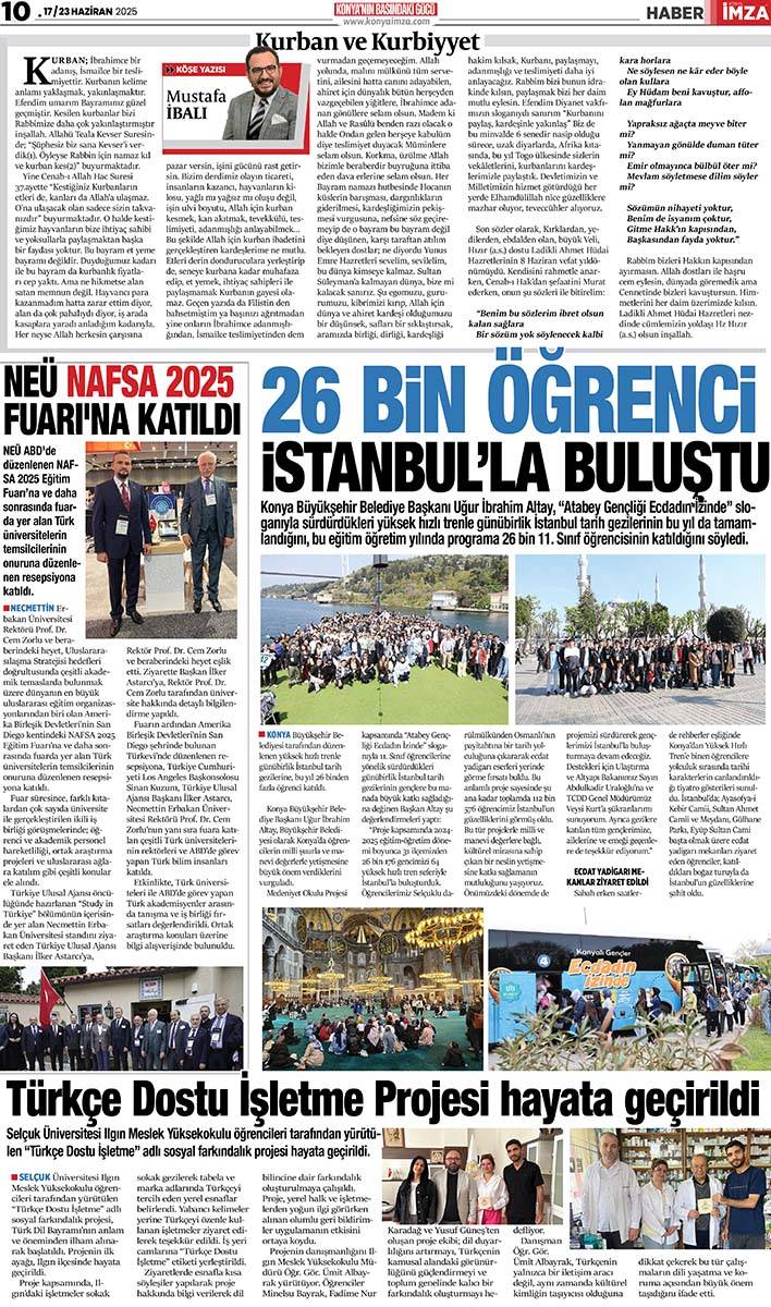 Konya İmza E-GAZETE (17 / 23 Haziran 2025) 10