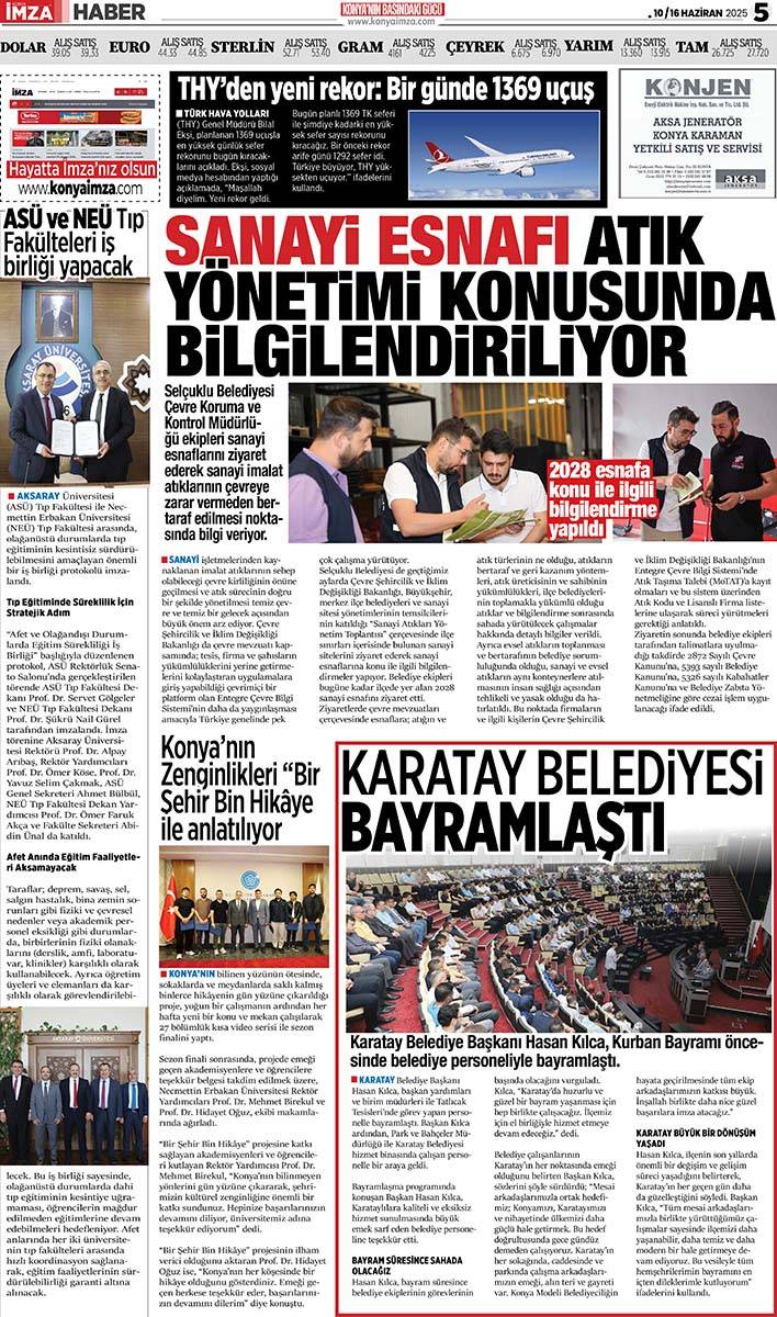 Konya İmza E-GAZETE (10 /16 Haziran 2025) 5
