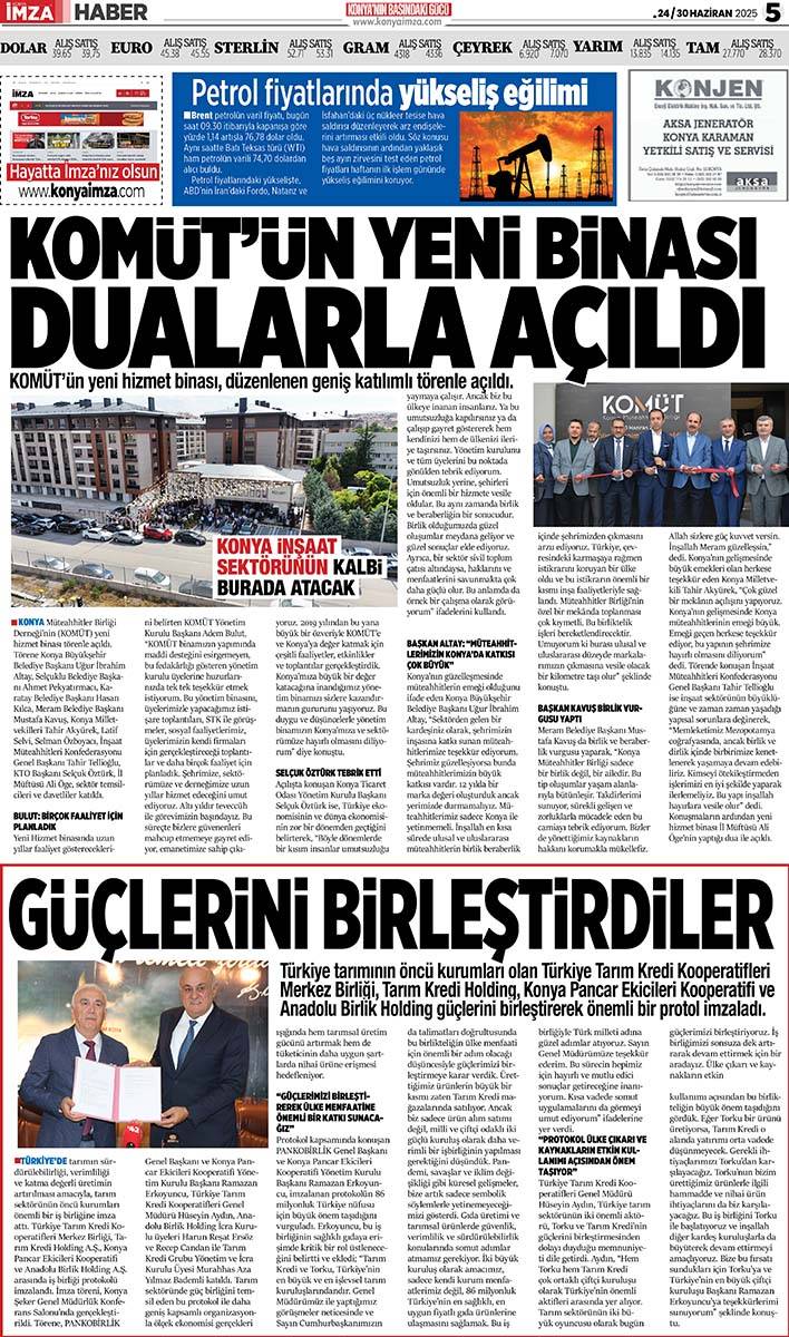 Konya İmza E-GAZETE 24/30 Haziran 2025 5