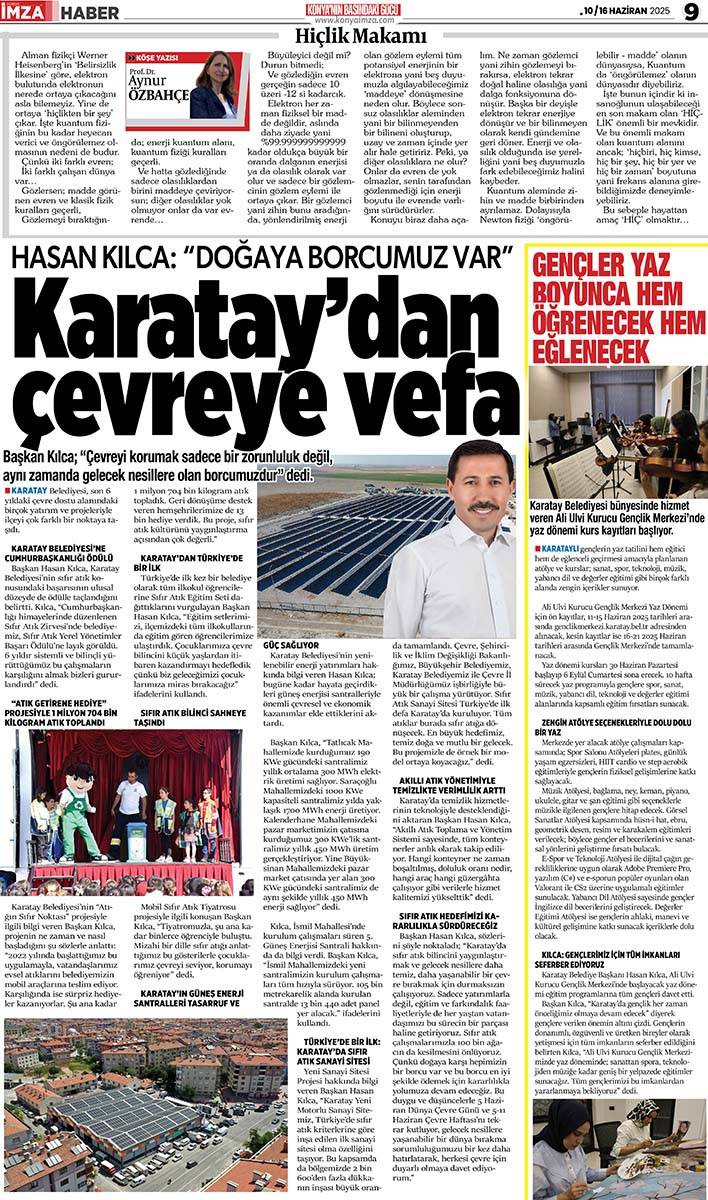 Konya İmza E-GAZETE (10 /16 Haziran 2025) 9