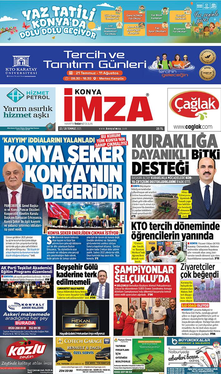 Konya İmza E-GAZETE (22 / 28 Temmuz 2025) 1