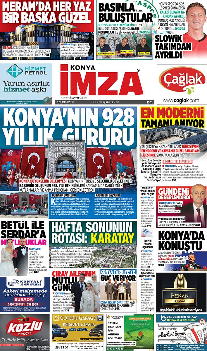 Konya İmza E-GAZETE 1 / 7 Temmuz 2025 1