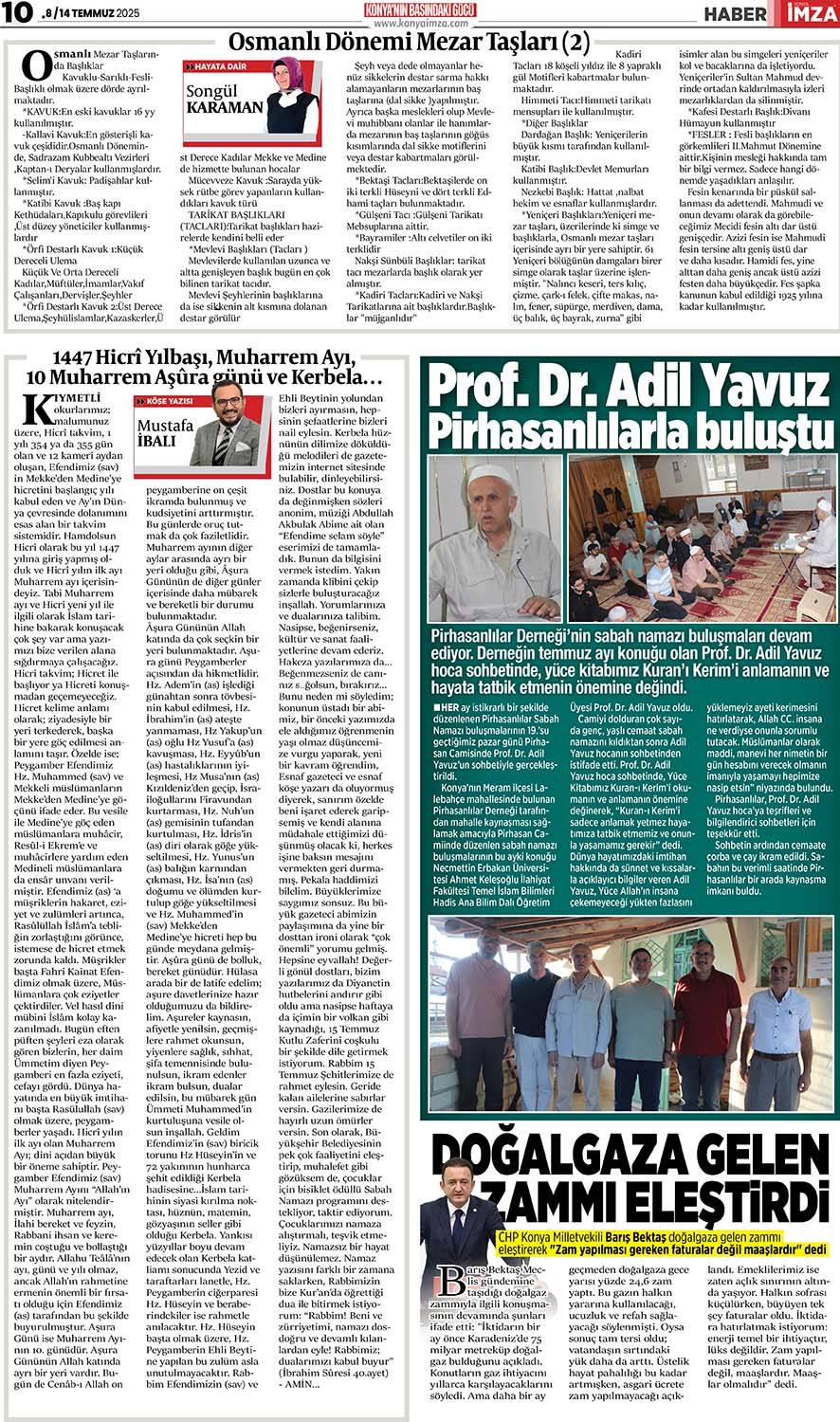 Konya İmza E-GAZETE 8 / 14 Temmuz 2025 9