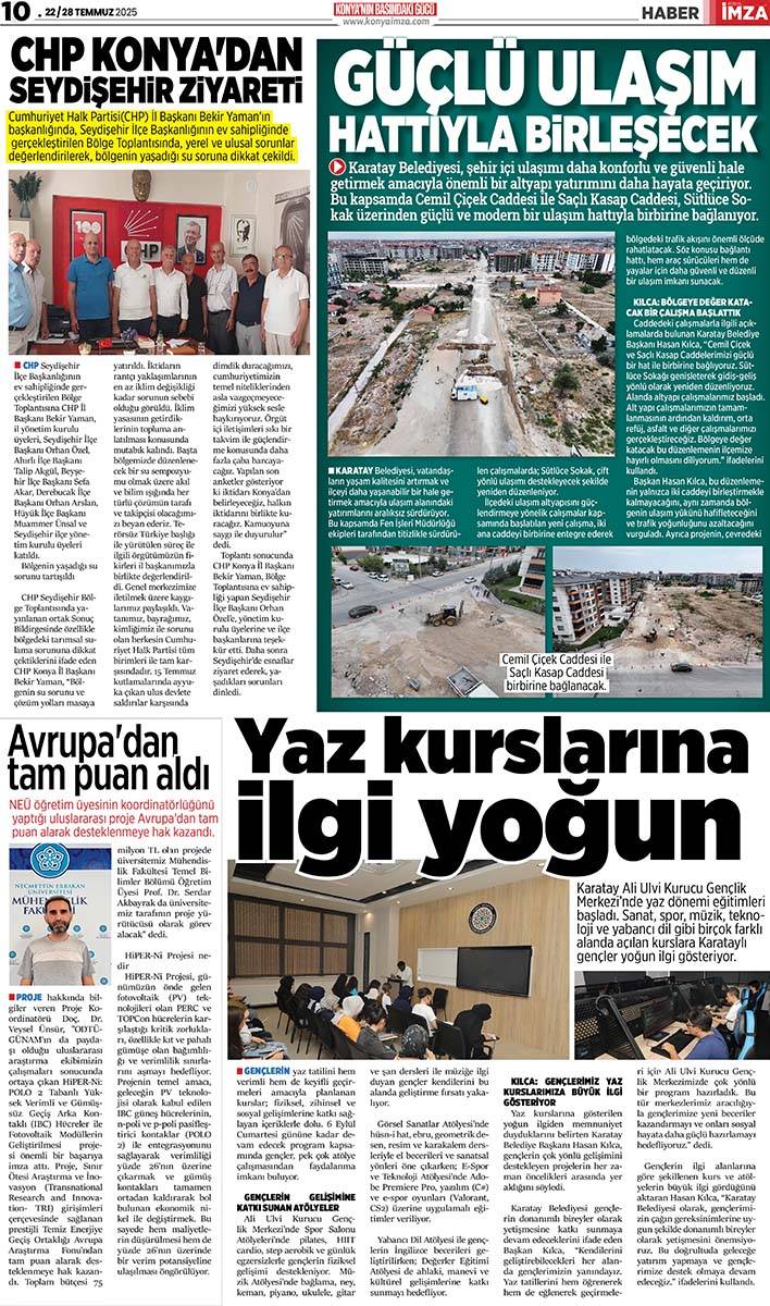 Konya İmza E-GAZETE (22 / 28 Temmuz 2025) 10
