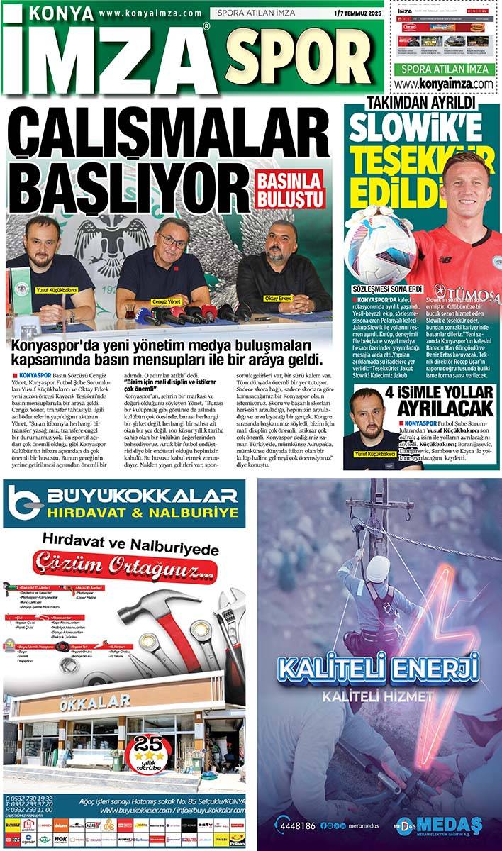 Konya İmza E-GAZETE 1 / 7 Temmuz 2025 12