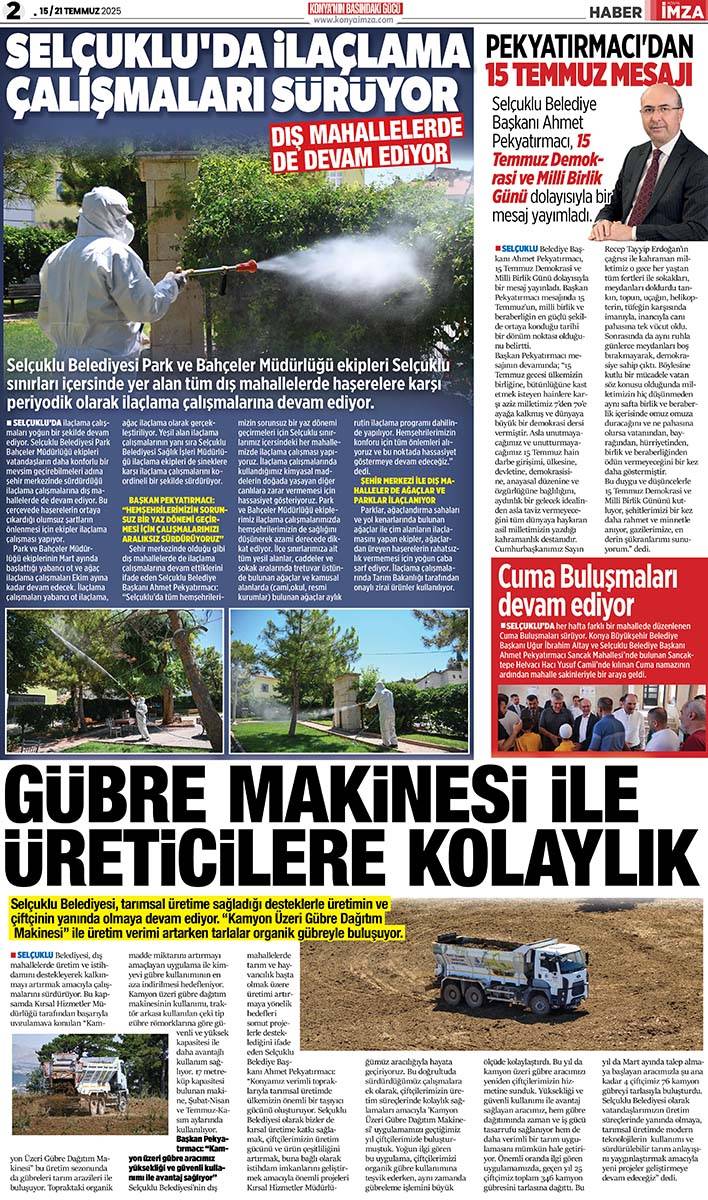 Konya İmza E-GAZETE (15/21Temmuz 2025) 2