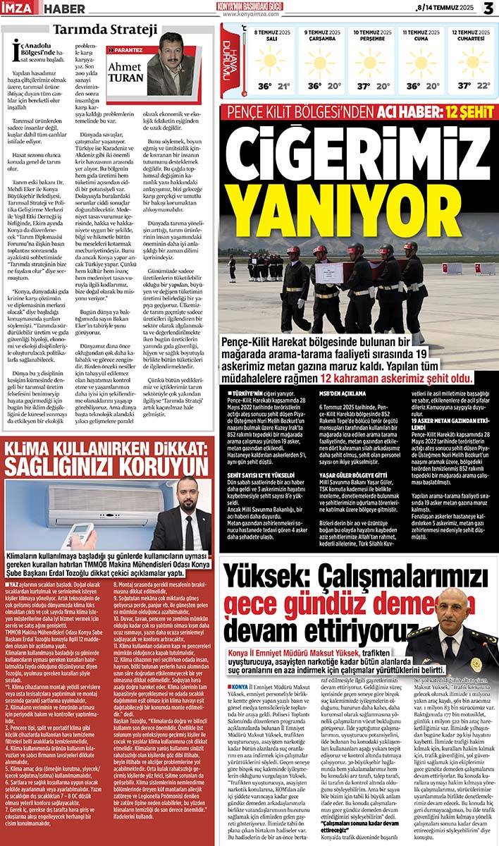 Konya İmza E-GAZETE 8 / 14 Temmuz 2025 3