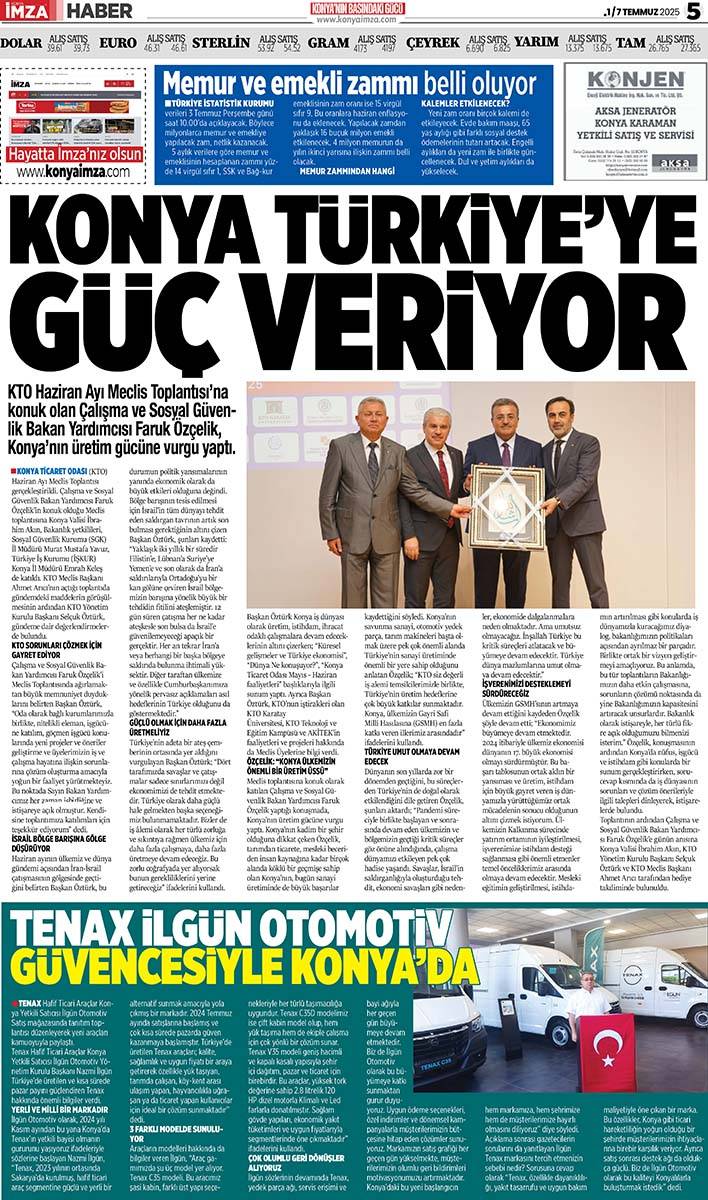 Konya İmza E-GAZETE 1 / 7 Temmuz 2025 5