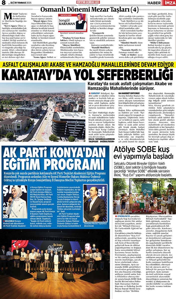 Konya İmza E-GAZETE (22 / 28 Temmuz 2025) 8