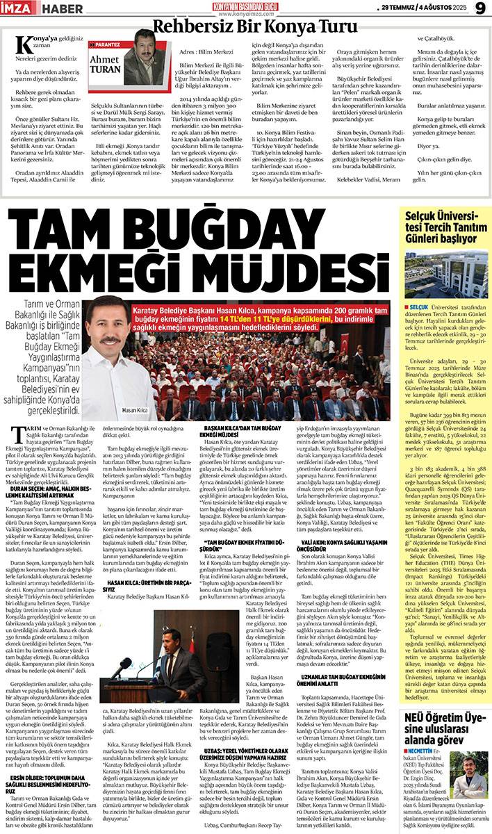 Konya İmza E-GAZETE (29 Temmuz / 4 Ağustos 2025) 8