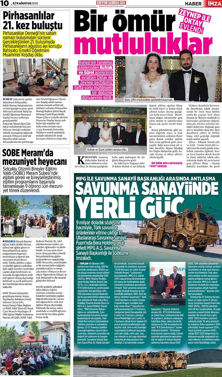 Konya İmza E-GAZETE (5 / 11 Ağustos 2025) 10