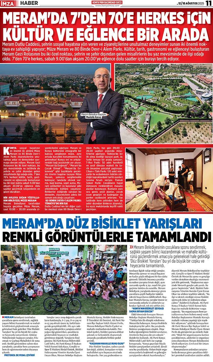 Konya İmza E-GAZETE (12 / 18 Ağustos 2025) 11