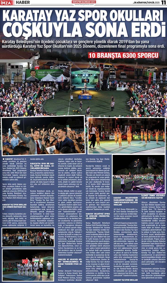 Konya İmza E-GAZETE (26 Ağustos / 1 Eylül 2025) 11