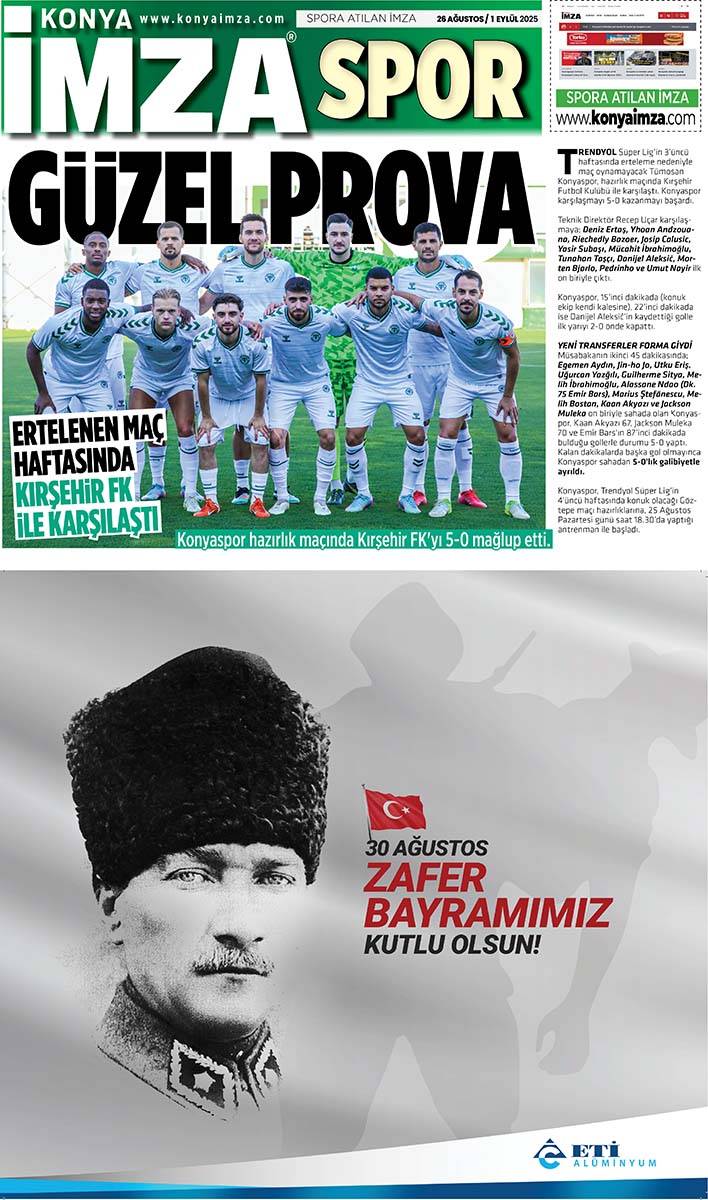 Konya İmza E-GAZETE (26 Ağustos / 1 Eylül 2025) 12