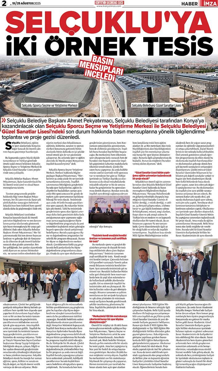 Konya İmza E-GAZETE (19 / 25 Ağustos 2025) 2