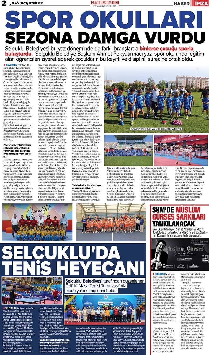 Konya İmza E-GAZETE (26 Ağustos / 1 Eylül 2025) 2