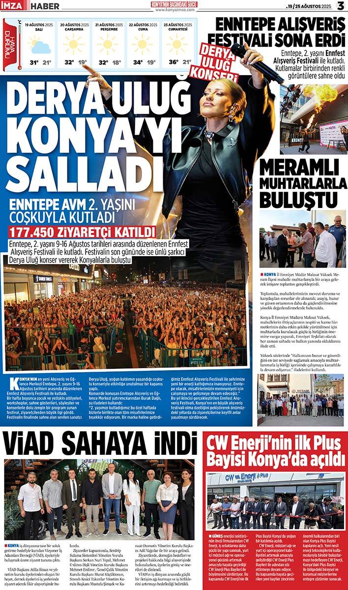 Konya İmza E-GAZETE (19 / 25 Ağustos 2025) 3