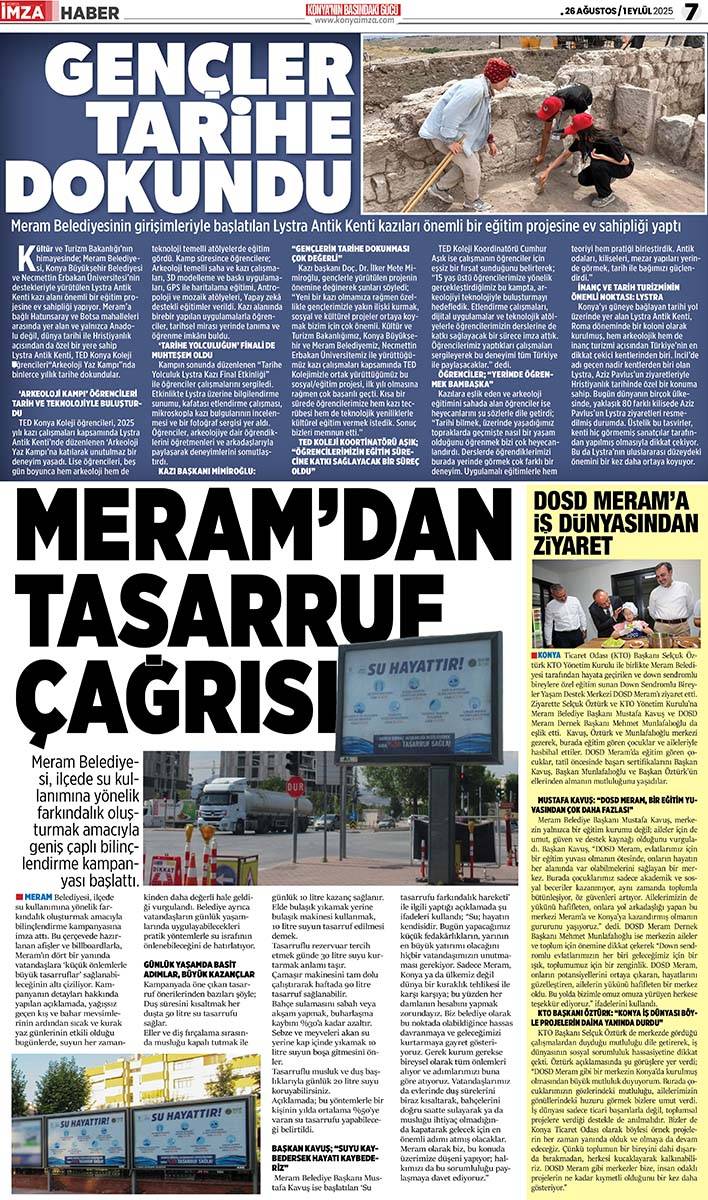 Konya İmza E-GAZETE (26 Ağustos / 1 Eylül 2025) 7