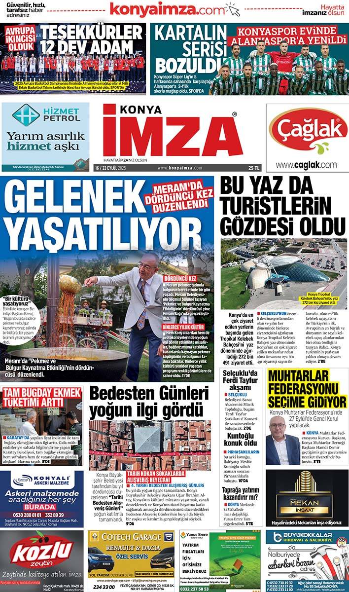 Konya İmza E-GAZETE (16 / 22 Eylül 2025) 1