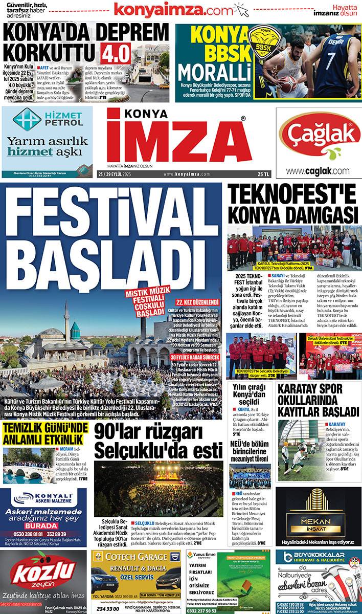 Konya İmza E-GAZETE (23/29 Eylül 2025) 1