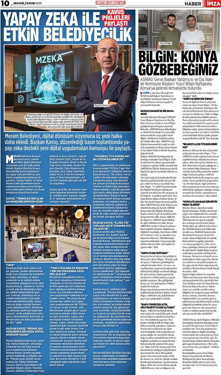 Konya İmza E-GAZETE 30 Eylül / 6 Ekim 2025 10