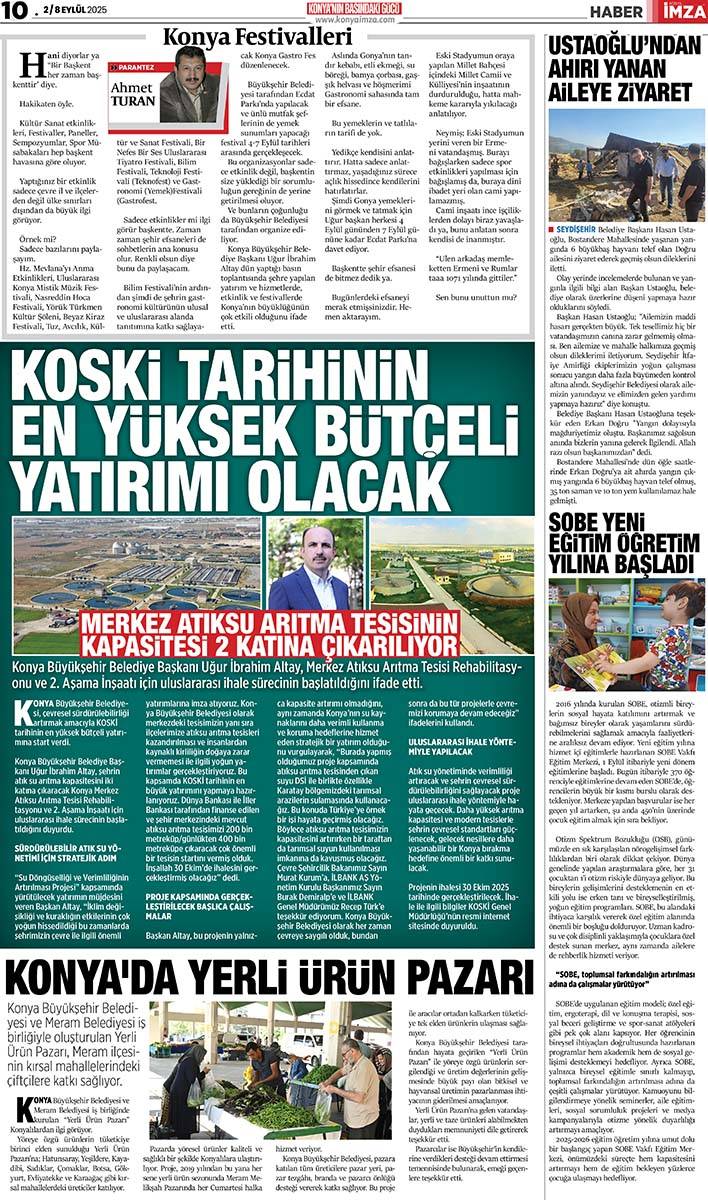 Konya İmza E- GAZETE (2 / 8 Eylül 2025) 10