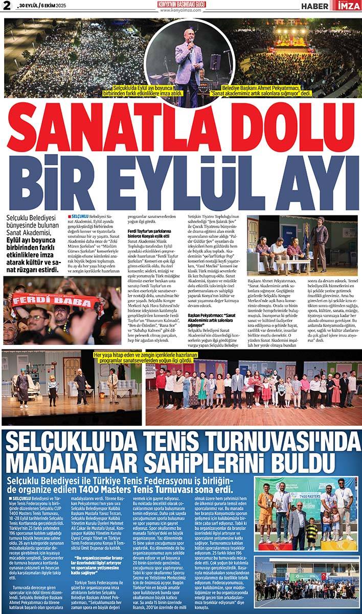 Konya İmza E-GAZETE 30 Eylül / 6 Ekim 2025 2