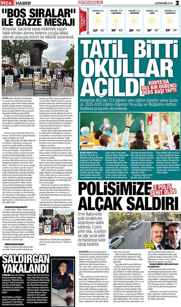 Konya İmza E-GAZETE (9 / 15 Eylül 2025) 3