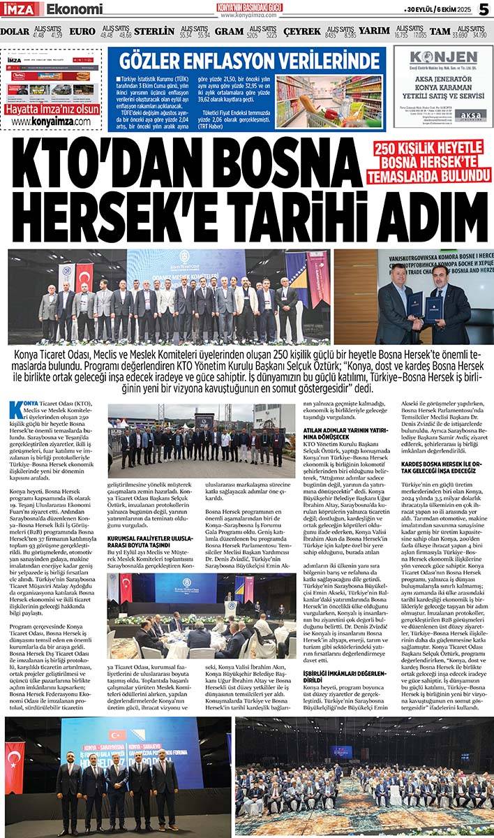 Konya İmza E-GAZETE 30 Eylül / 6 Ekim 2025 5