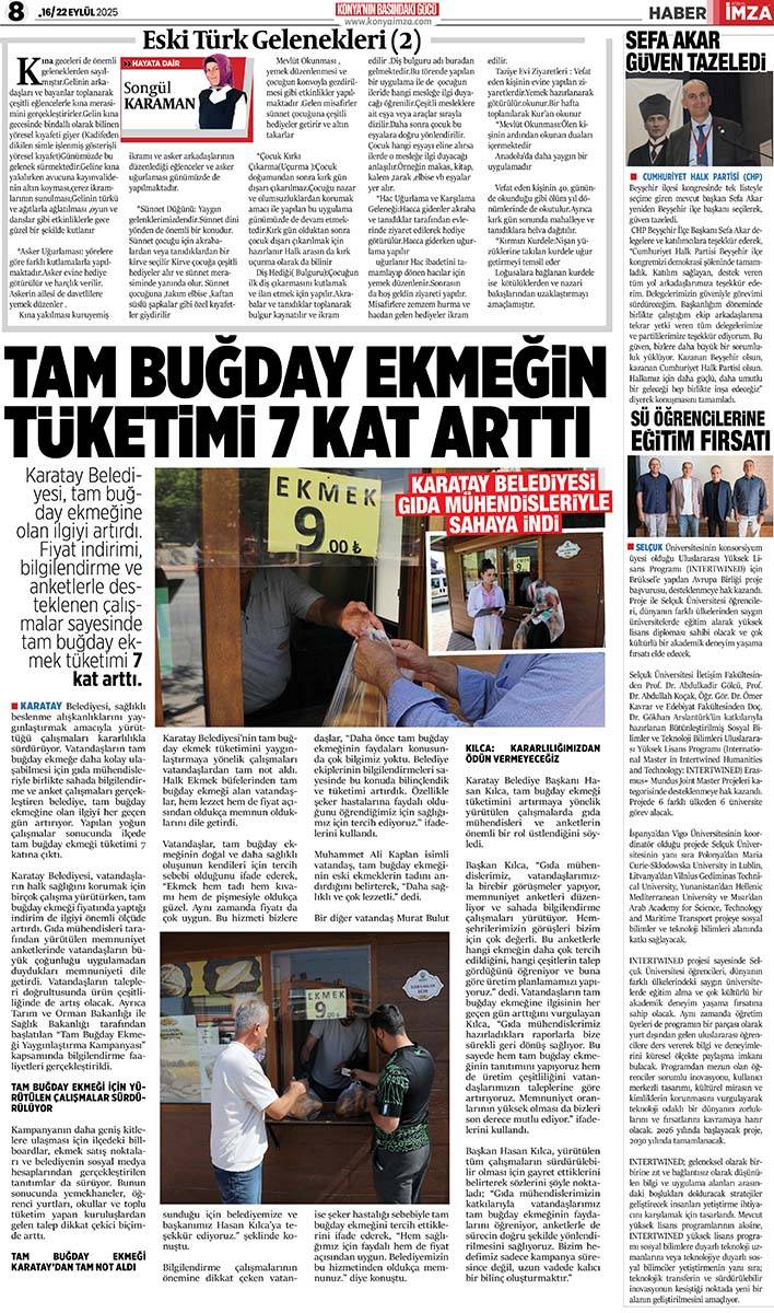 Konya İmza E-GAZETE (16 / 22 Eylül 2025) 8