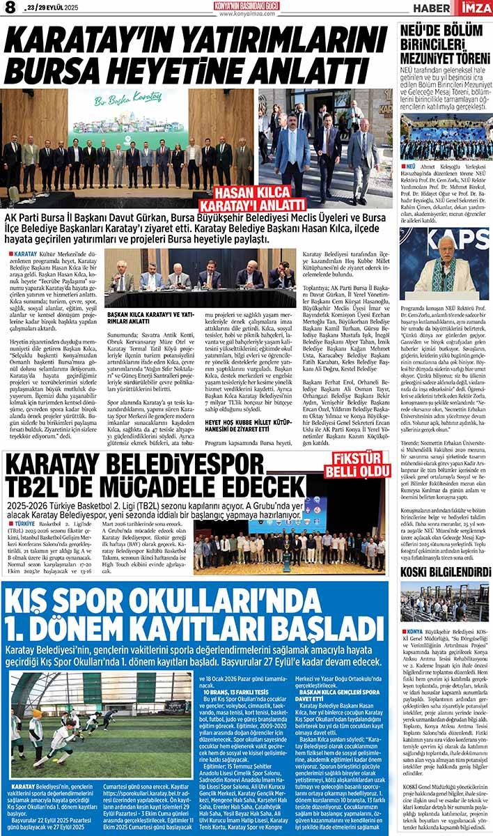 Konya İmza E-GAZETE (23/29 Eylül 2025) 8