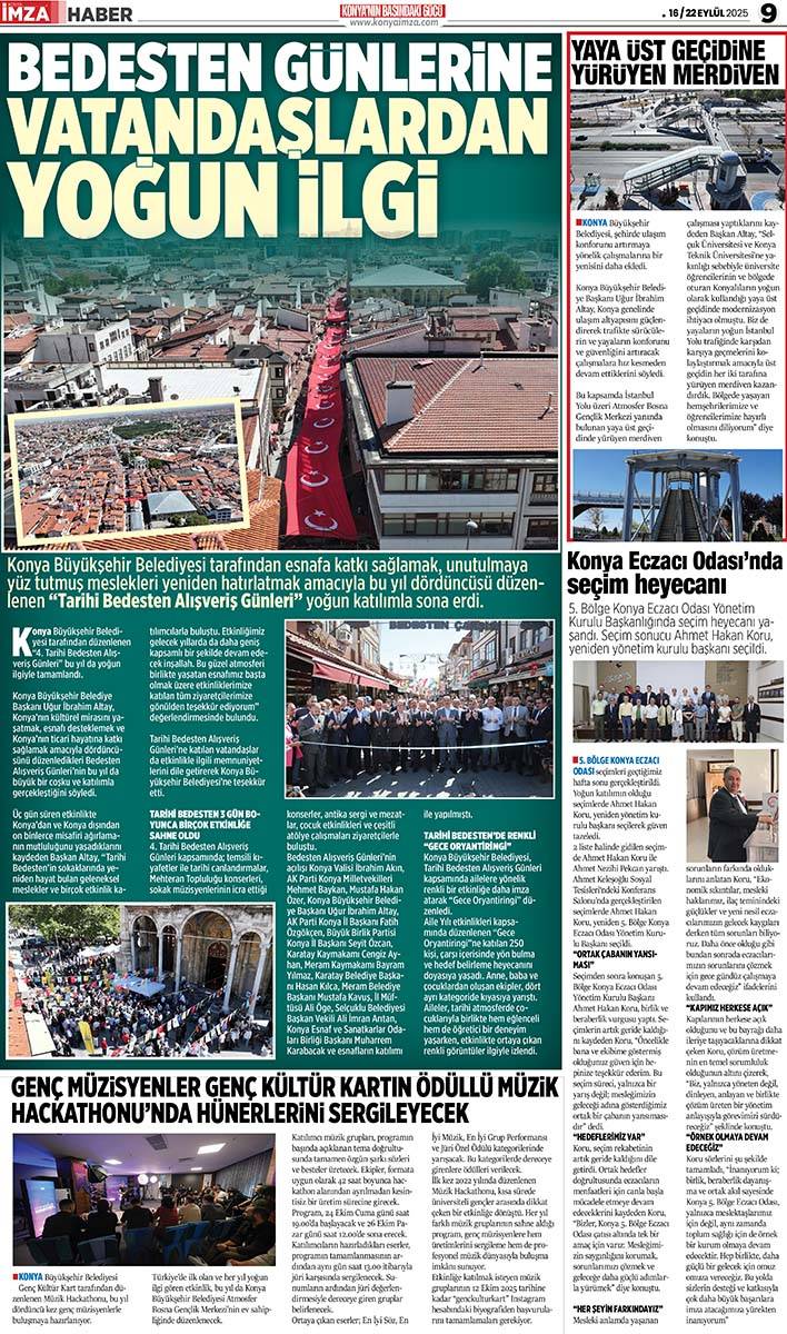 Konya İmza E-GAZETE (16 / 22 Eylül 2025) 9
