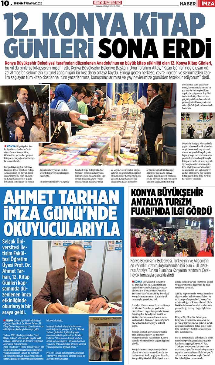 Konya İmza E-GAZETE (28 Ekim 3 Kasım 2025) 10