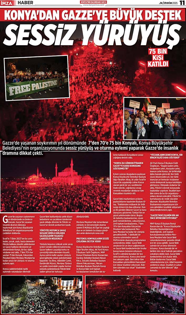 Konya İmza E-GAZETE (14 / 21 Ekim 2025) 11