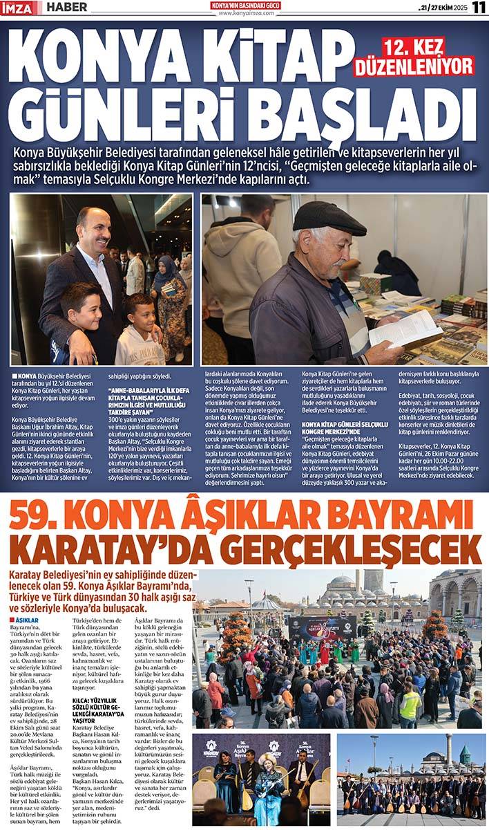 Konya İmza E-GAZETE (21 / 27 Ekim 2025) 11