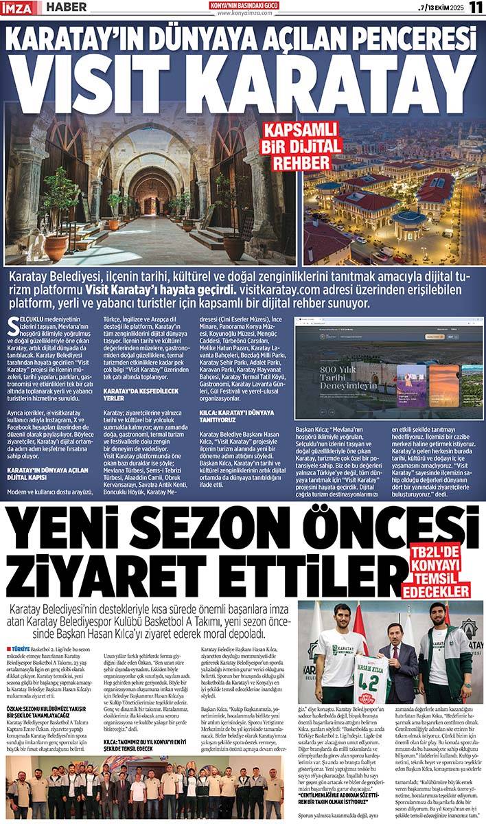 Konya İmza E-GAZETE 30 Eylül / (7 / 13 Ekim 2025) 11