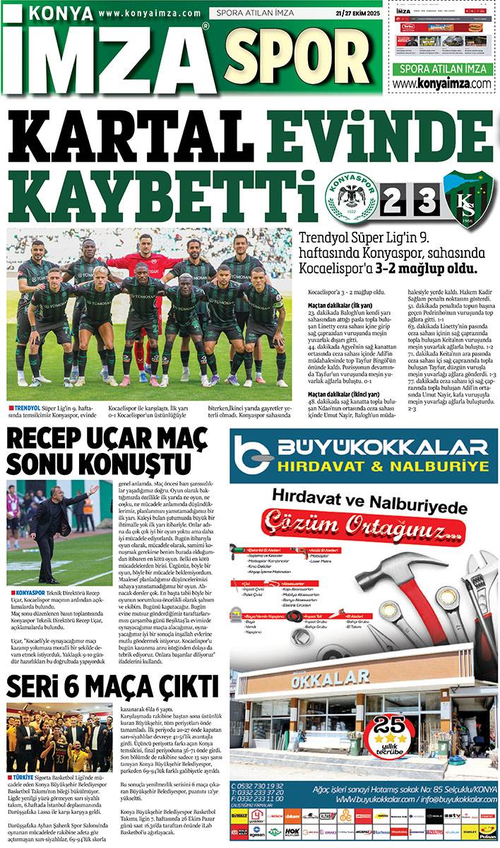 Konya İmza E-GAZETE (21 / 27 Ekim 2025) 12