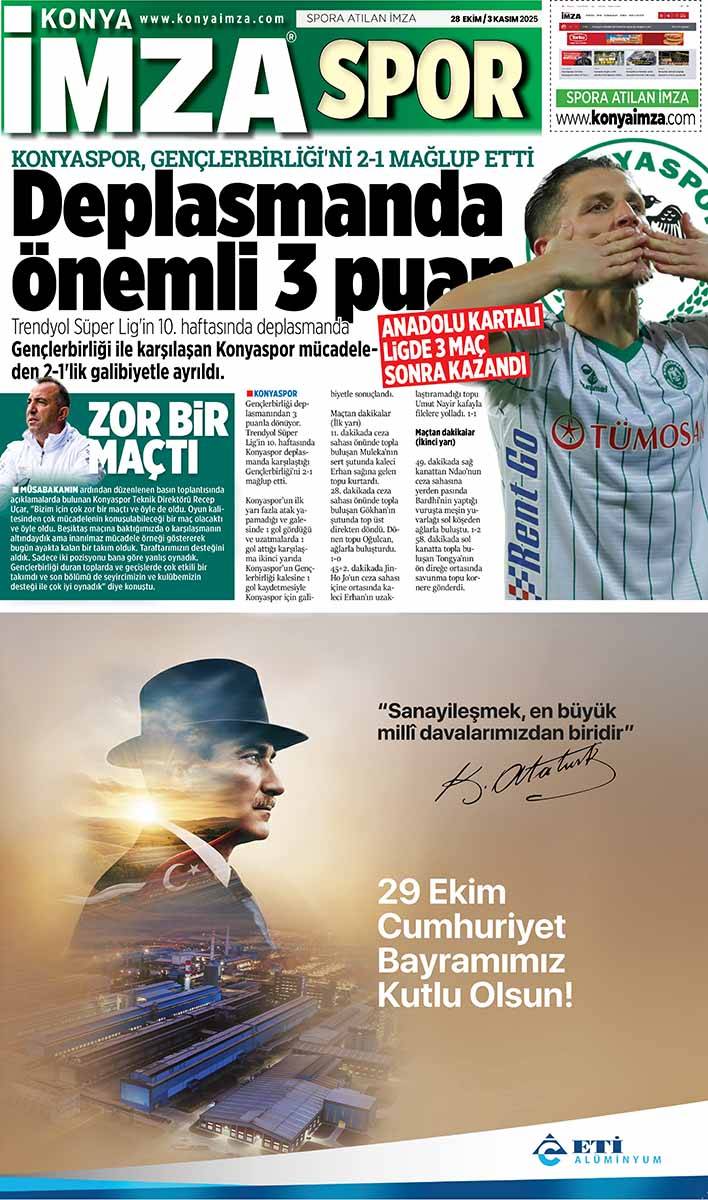 Konya İmza E-GAZETE (28 Ekim 3 Kasım 2025) 12
