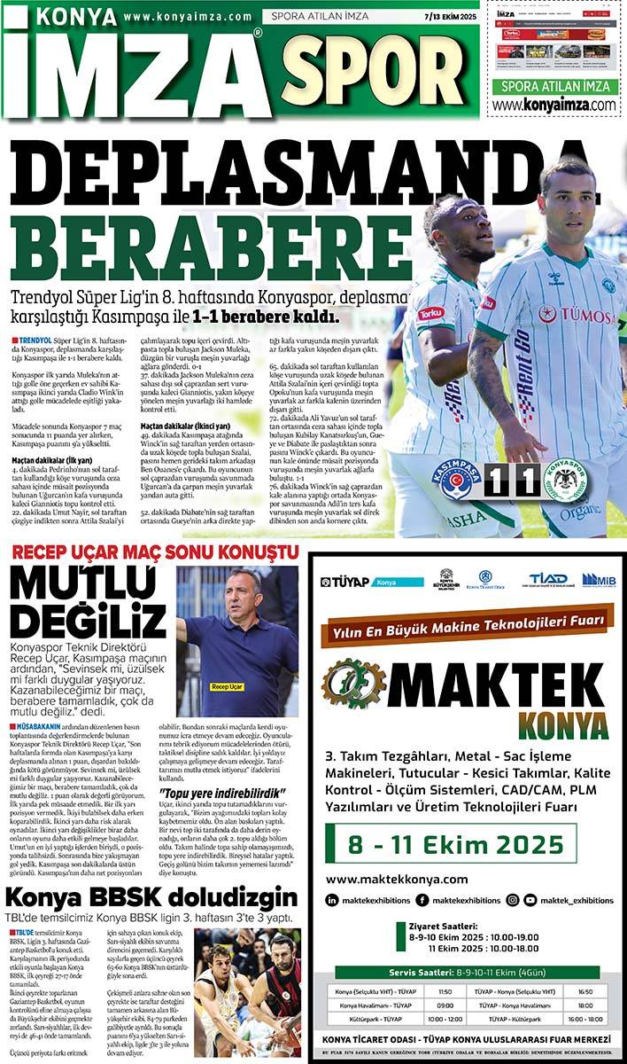 Konya İmza E-GAZETE 30 Eylül / (7 / 13 Ekim 2025) 12