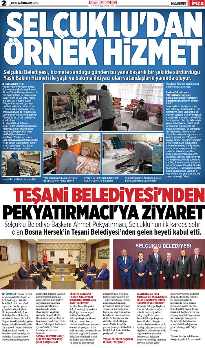 Konya İmza E-GAZETE (28 Ekim 3 Kasım 2025) 2