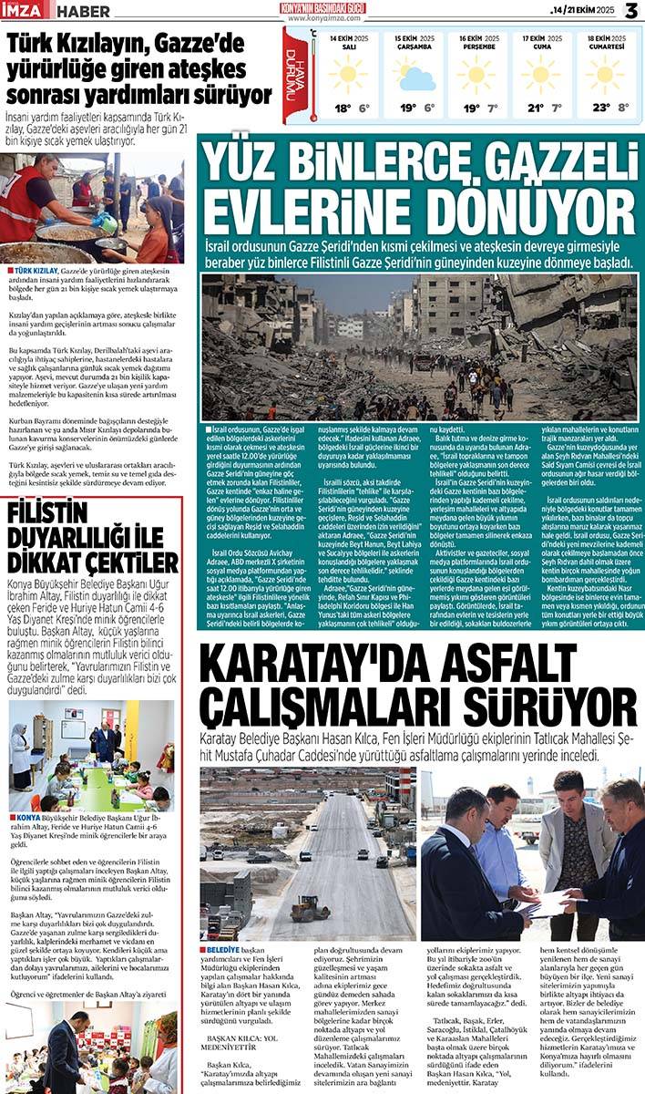 Konya İmza E-GAZETE (14 / 21 Ekim 2025) 3